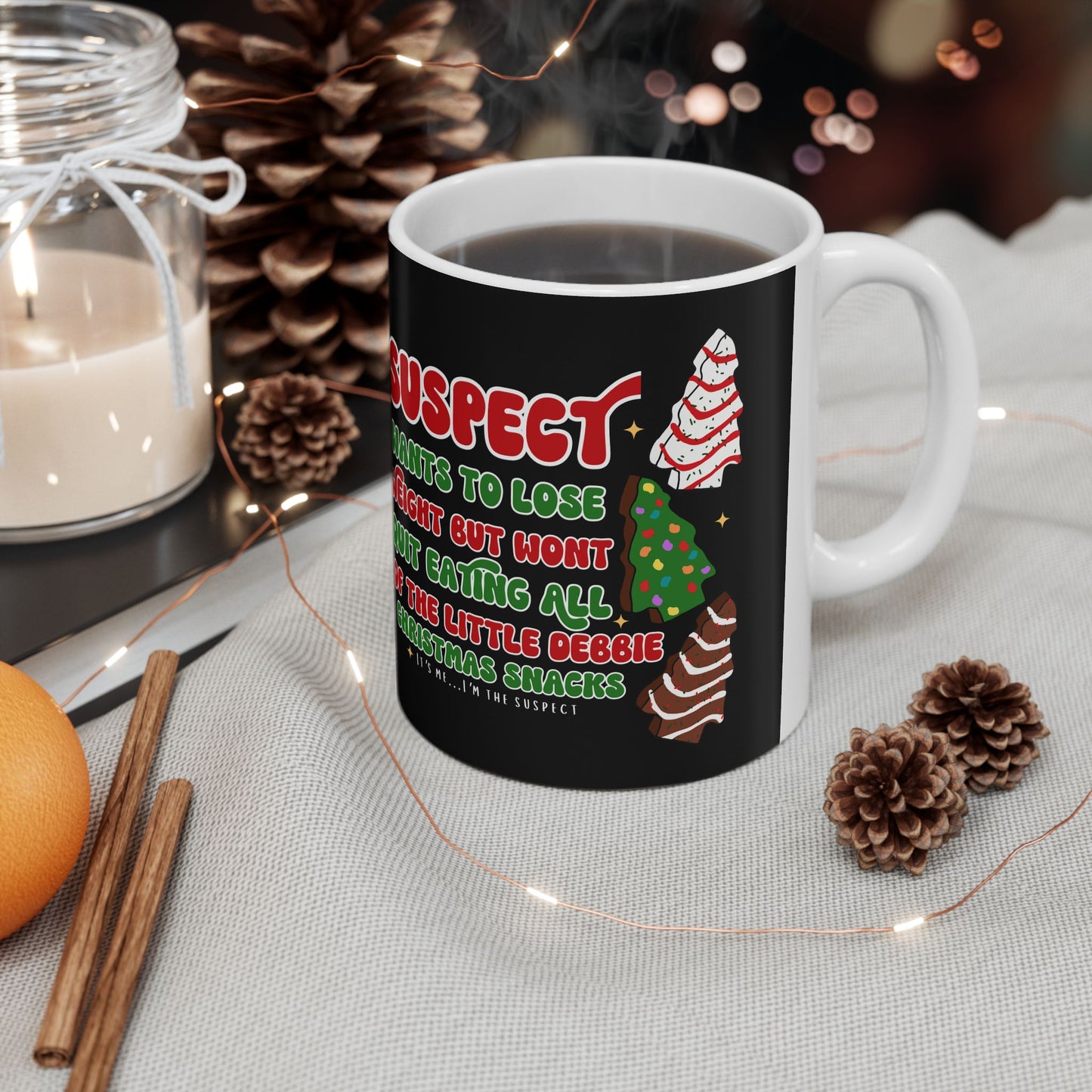 Funny Christmas Mug, Holiday Gift, Coffee Cup, Ceramic Cup, Gift for Him/Her, Humor Mug, Festive Drinkware