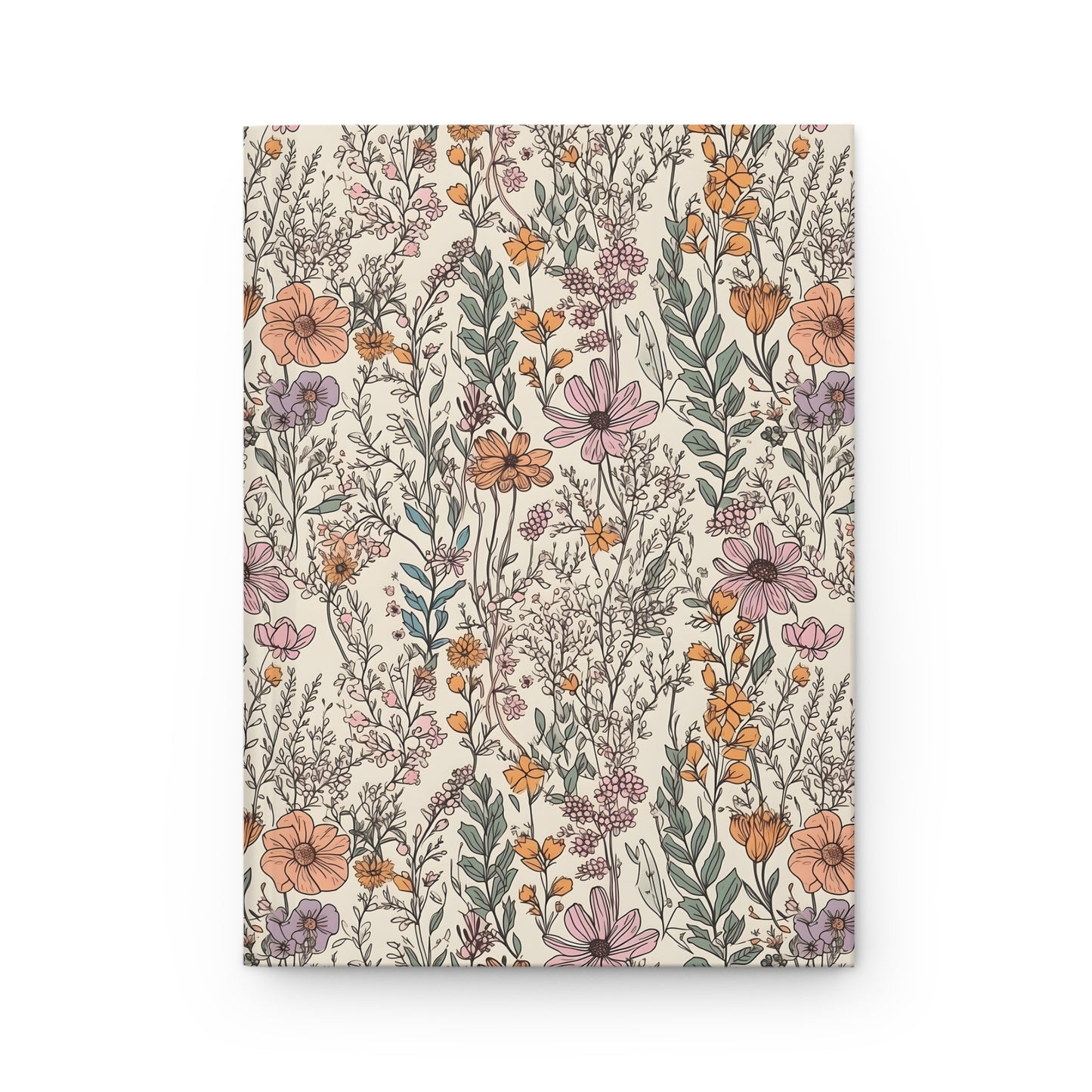 Floral Hardcover Journal - Nature-Inspired Notepad for Writing