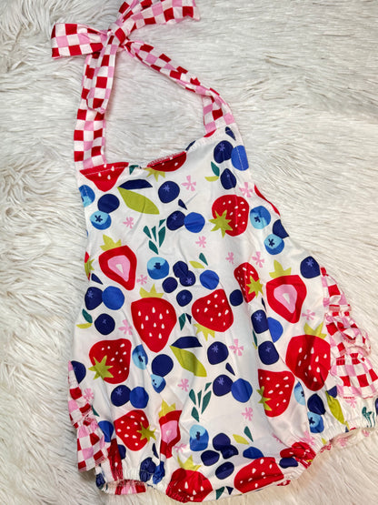 Berry Halter Romper