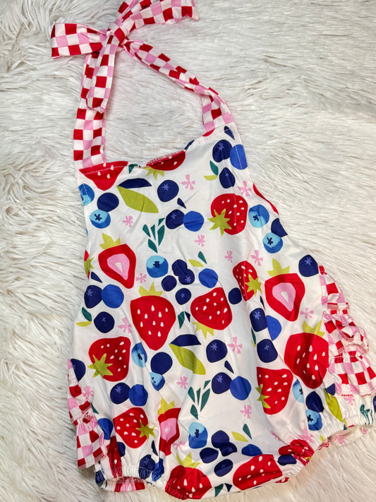 Berry Halter Romper