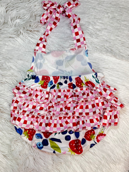 Berry Halter Romper