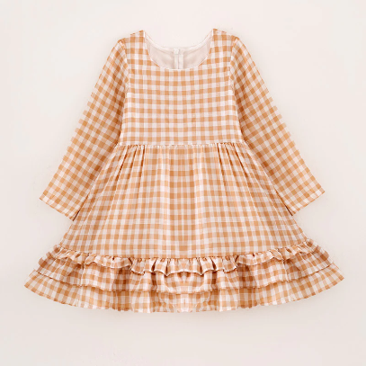 Plaid Tan Fall Dress