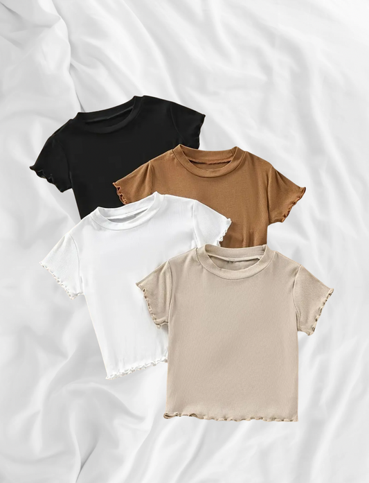 4pcs Ruffle Top